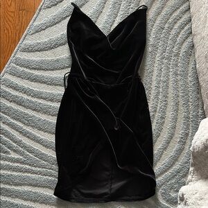 Elegant Black Velvet Dress